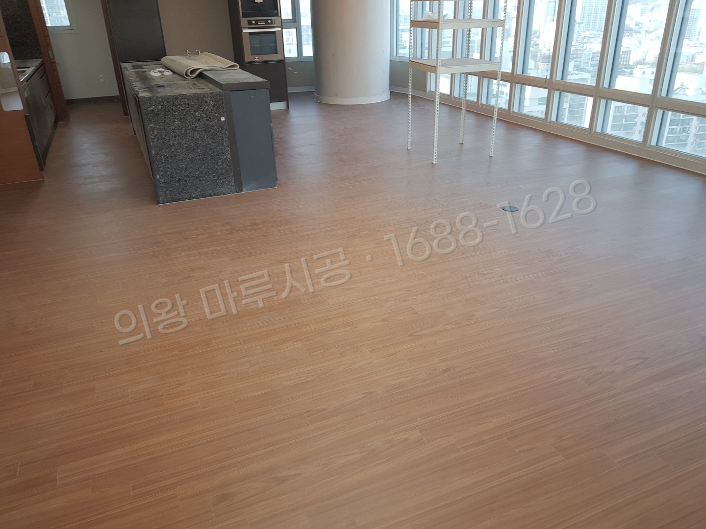 의왕 청계동 바닥공사 마루시공업체 강마루 스타 콤비강 내츄럴티크 상가 시공 후
