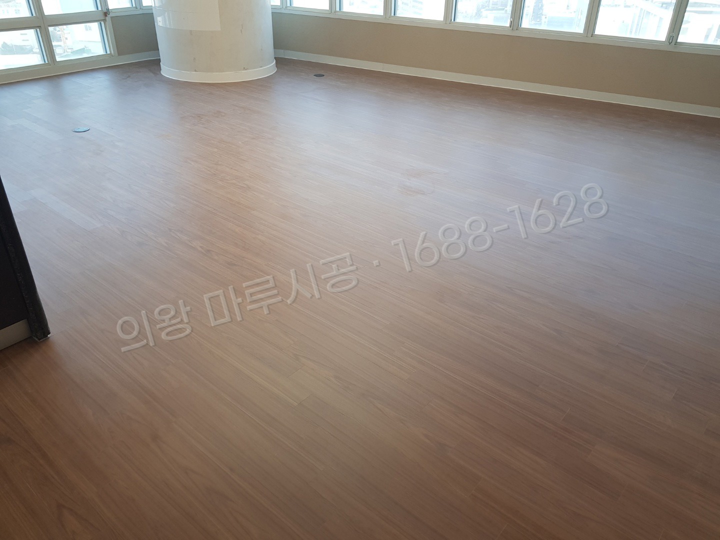 의왕 청계동 바닥공사 마루시공업체 강마루 스타 콤비강 내츄럴티크 상가 시공 후